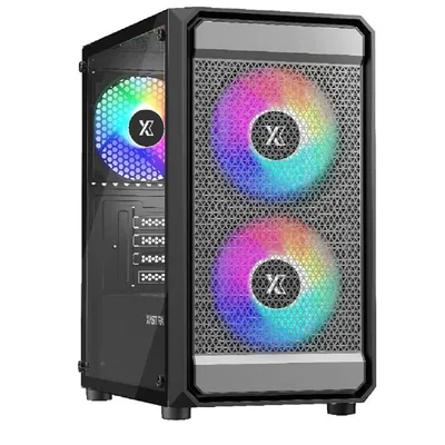 Корпус ПК XASTRA A303M-2FC14F-1FC12F, mATX, Mesh, tempered glass, 3×FRGb fans