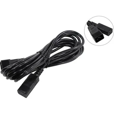 Кабель питания ExeGate Power EC20-5P (EP280637RUS), IEC C19→C20, 16 А, 3×1.5 мм², 5 м