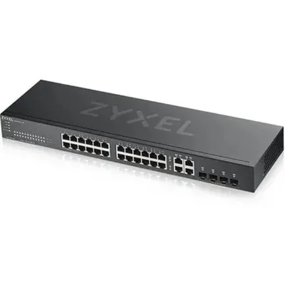 Коммутатор Zyxel GS1920-24V2-EU0101F, 24×GE, 4×Combo SFP/RJ-45, L2