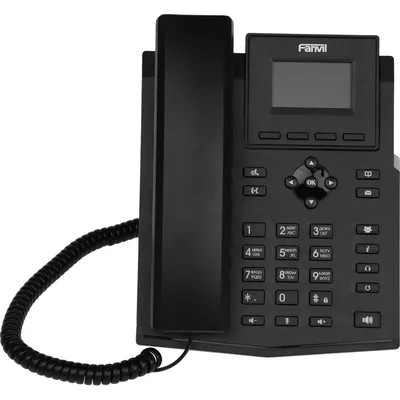IP-телефон FANVIL X301, 2 линии, ЖК-дисплей 2.3", RJ-45, чёрный