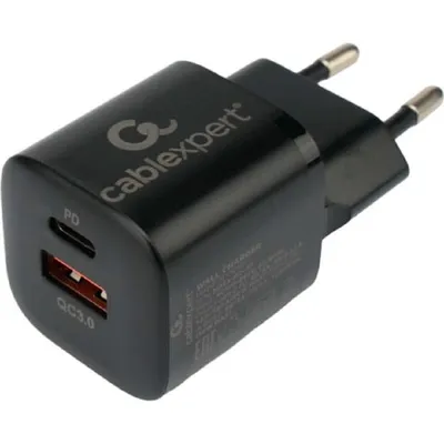 Зарядное устройство Cablexpert MP3A-PC-47, 20W, QC3.0/PD, USB Type-C