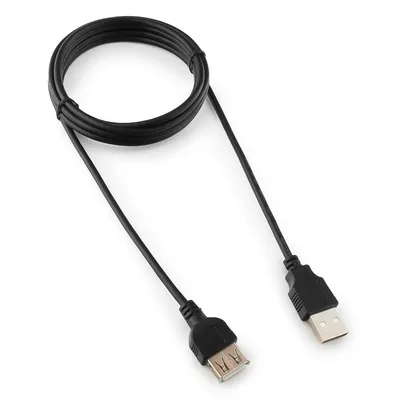 Кабель-удлинитель CABLEXPERT CC-USB2-AMAF-6B-N, USB 2.0, AM/AF, 1.8 м, черный