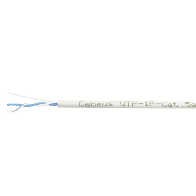 Кабель Cabeus UTP-1P-Cat.5e-SOLID, U/UTP Cat.5e, 1 пара 24 AWG, solid, 500 м