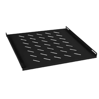 Полка Cabeus SH-J018-FC-800m-BK, 19", 1U, глубина 600 мм, для шкафов 800 мм, черная