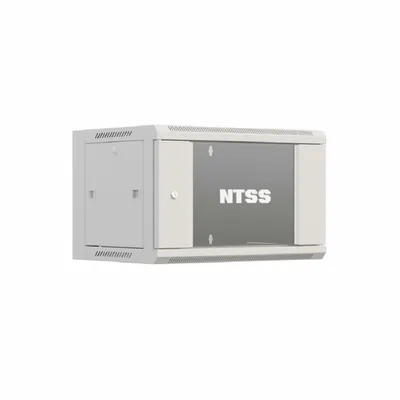 Шкаф телекоммуникационный настенный NTSS W 9U 600х450х500 мм, стеклянная дверь, RAL 7035