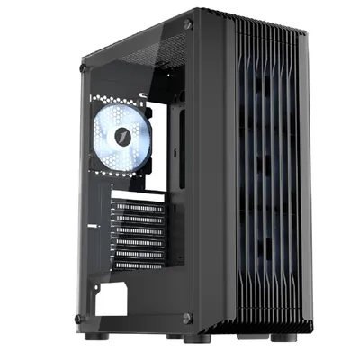 Корпус ПК 1STPLAYER H6-BK-4F7, ATX, ARGB, черный