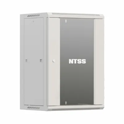 Шкаф телекоммуникационный NTSS NTSS-W18U6060GS-2, настенный, 18U, 600×600, стекл. дверь, серый