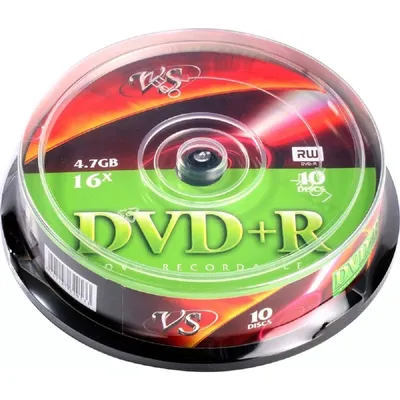Диск VS VSDVDPRCB1001, DVD+R, 4.7 ГБ, 16x, 10 шт