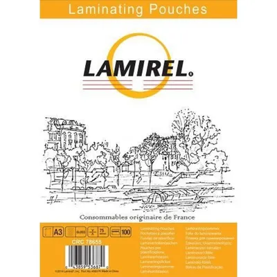 Плёнка для ламинирования Fellowes Lamirel LA-78655, A3, 75 мкм, 100 шт.
