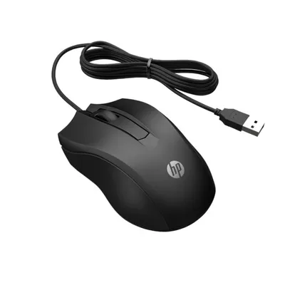 Мышь HP 6VY96AA, оптическая, проводная, USB-A, черная