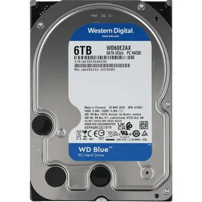 Жесткий диск Western Digital WD60EZAX, 6TB, 3.5", 5400RPM, SATA III