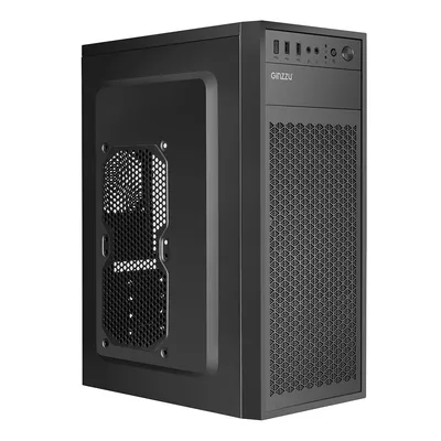 Корпус Ginzzu A400, MidiTower, ATX, 2×USB2.0, черный