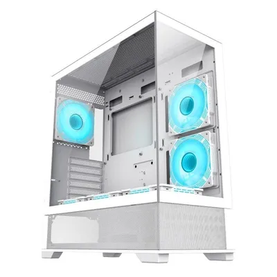 Корпус GAMEMAX Vista AW, Midi Tower, белый, USB3.0, Type-C, 6×120мм ARGB