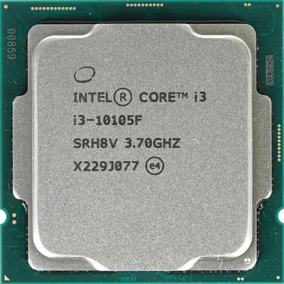 Процессор Intel Core i3-10105F, 4 ядра, 3.7–4.4 ГГц, LGA 1200, OEM