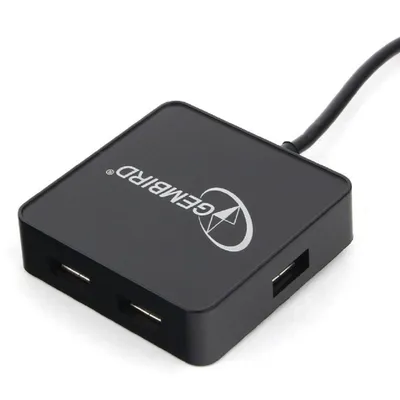 USB-хаб Gembird UHB-C424, 4 порта USB 3.0, Type-C, с доп. питанием