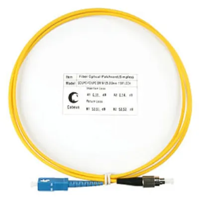 Патч-корд оптический Cabeus FOP(s)-9-SC-FC-1,5m, simplex SC-FC, 9/125 SM, 1,5 м, LSZH