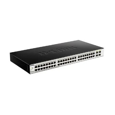 Коммутатор D-Link DGS-1210-52/ME/B2A, L2, 48×1GbE, 4×SFP, 1U