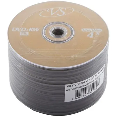 DVD+RW VS VSDVDPRWB5001, 4,7 ГБ, 4x, 50 шт.