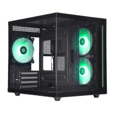 Корпус DEFENDER NovaCube 25103, Mini-Tower, M-ATX, 3×12см ARGB