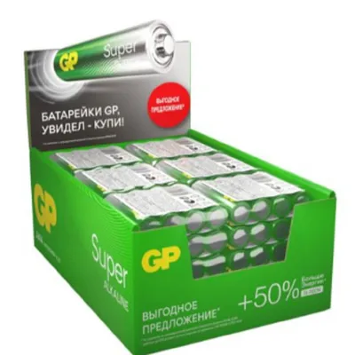 4891199226182 Батарейки GP Super Alkaline G-Tech 24А типа AAA комплект 4 шт в пленке