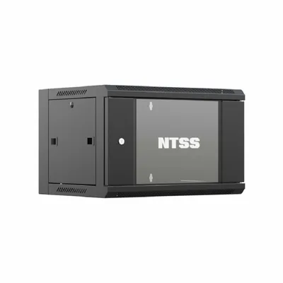 Шкаф телекоммуникационный NTSS NTSS-W9U6045GS-2BL, настенный 9U 600×450×500 мм, 19", IP20, чёрный
