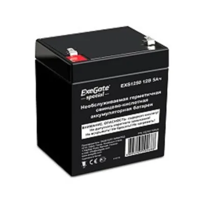 Аккумулятор ExeGate ES255175RUS, 12В, 5Ач, клеммы F1