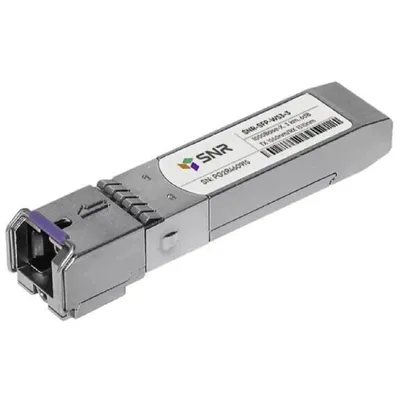 SNR SNR-SFP-W53-3-I Одноволоконный модуль, SFP WDM 1000Base-BX, разъем SC, рабочая длина волны Tx/Rx: 1550/1310нм, дальность до 3км (6dB), с поддержкой функции DDM