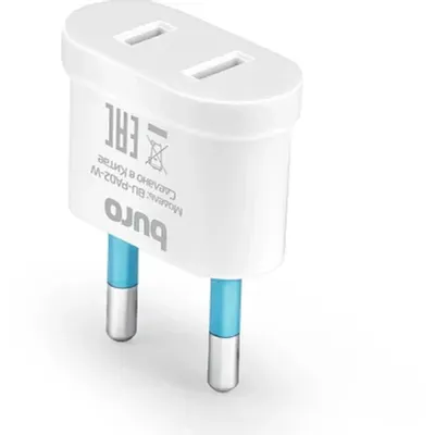 Переходник Buro BU-PA02-W, 1 розетка, вилка тип A (NEMA 1-15P), 2,5 А, 220 В
