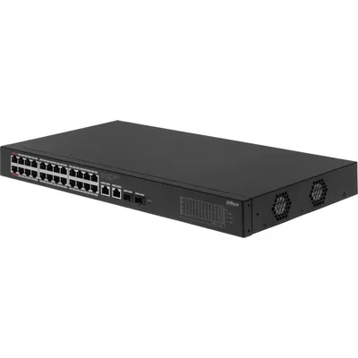 Коммутатор Dahua DH-S3228-24GT-375, 24×1GbE PoE+ 375 Вт, 2×SFP, L2