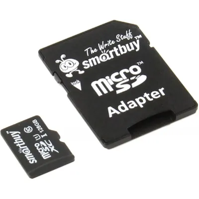 Карта памяти Smartbuy SB128GBSDCL1001, microSDXC 128 ГБ, Class 10, UHS-I U1, с адаптером