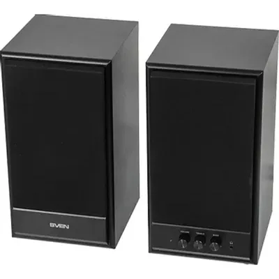 Акустическая система SVEN SPS-702, 2.0, 40 Вт, дерево, чёрная