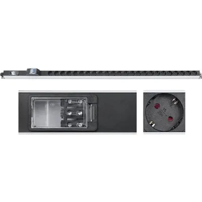 Блок распределения питания Cabeus PDU-32-24S-B-T, 24×Schuko, 32 А, вертикальный