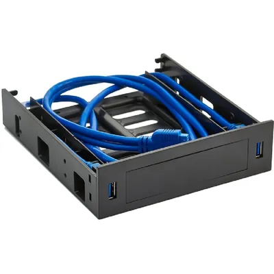 Переходник ExeGate EX280445RUS, HDD 2.5/3.5" в 5.25", 2×USB 3.0