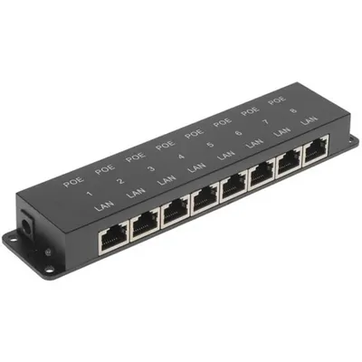 PoE-инжектор Osnovo Midspan-8/P OSN-11229, пассивный, 8 портов, Fast Ethernet