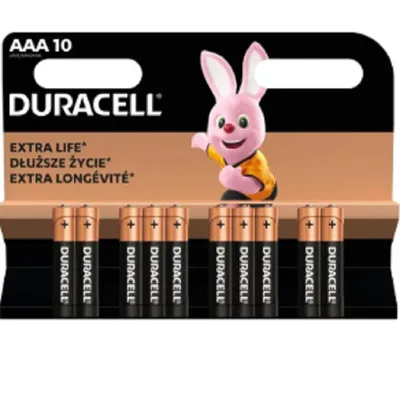 Батарейки Duracell B0064913, LR03 BASIC AAA, 10 шт