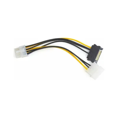 Разветвитель Cablexpert CC-PSU-82, Molex+SATA→PCI-Express 8pin