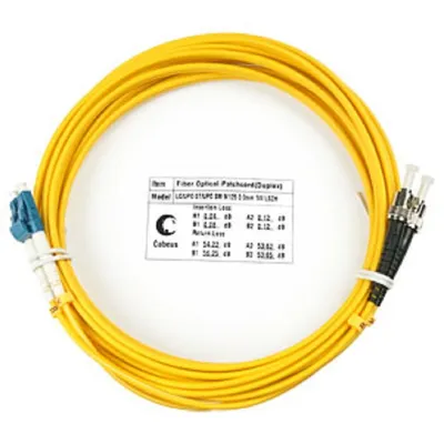 Патч-корд оптический Cabeus FOP(d)-9-LC-ST-7m, duplex LC-ST, 9/125 SM, 7 м, LSZH