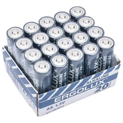 Батарейки Ergolux 15980, Alkaline LR6, 1.5В, 20 шт