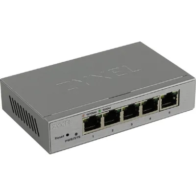 Коммутатор Zyxel GS1200-5-EU0101F, 5×1GbE, Smart L2, настольный