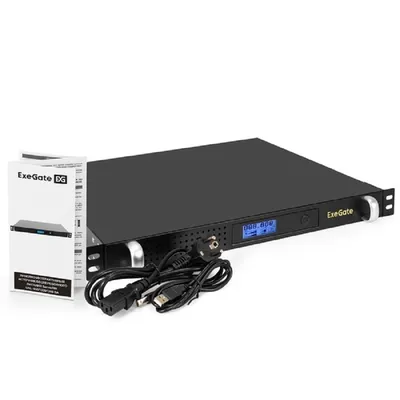 ИБП Exegate UNL-1000.LCD.AVR.6C13.RJ.USB.1U, 1000VA/600W, 1U