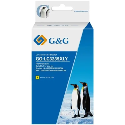 Картридж G&G GG-LC3239XLY, желтый, 52 мл, для Brother HL-J6000DW/J6100DW