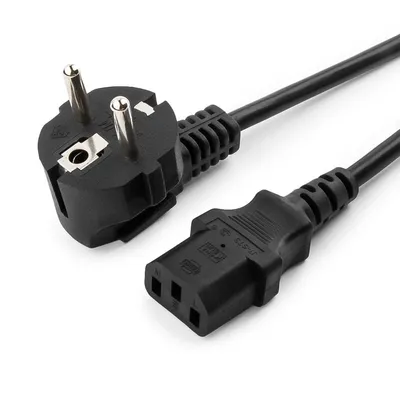 Кабель питания Cablexpert PC-186, Schuko-C13, 1.8м, 6А