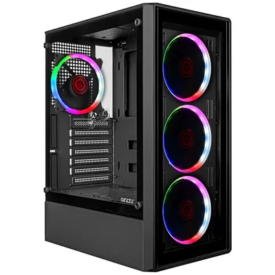 Корпус Ginzzu CL325, ATX, Midi-Tower, черный, без БП