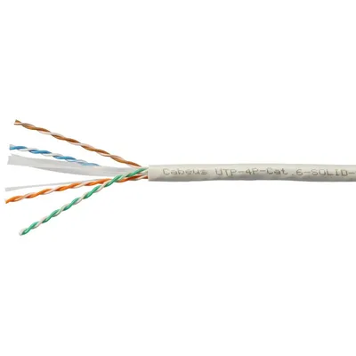 Кабель Cabeus UTP-4P-Cat.6-SOLID-LSZH-GY, UTP, Cat.6, одножильный, AWG23, LSZH, 305 м