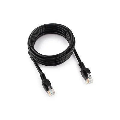 Патч-корд Cablexpert PP12-2M/BK, Cat.5e, 2м, многожильный, черный