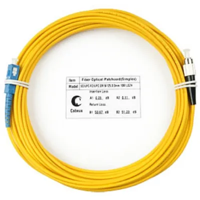 Патч-корд оптический Cabeus FOP(s)-9-SC-FC-25m, simplex SC-FC, OS2 9/125, 25 м, LSZH