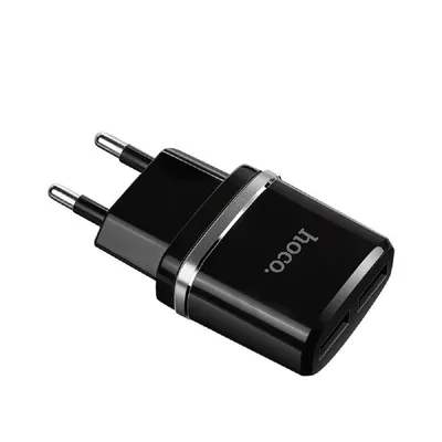 Зарядное устройство Hoco HC-63094 C12, 12W, 2×USB, черный