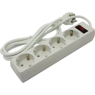 Удлинитель ExeGate EC-4-1.8W, 4 розетки Type F, 1,8 м, 2200 Вт