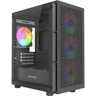 Корпус PowerCase Mistral Micro EM17 CMMEM17B-A4, mATX, TG, 4×120мм ARGB PWM