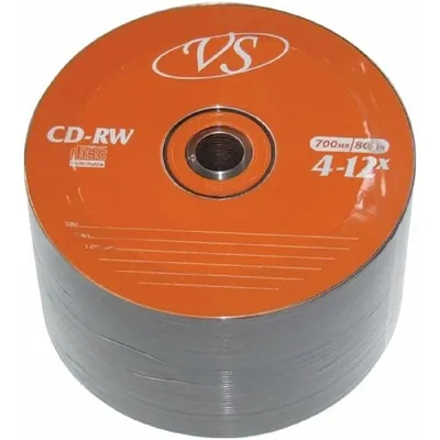 Диск CD-RW VS VSCDRWB5003, 700 МБ, 12x, Bulk 50 шт